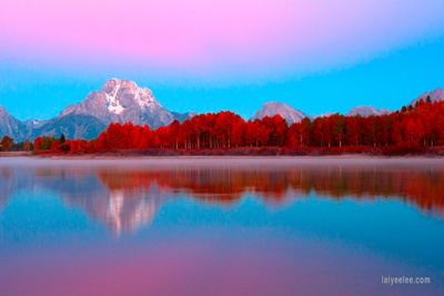 Item #200509290352: Autumn in Wyoming - Mt. Moran Dawn