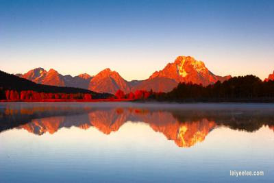 Item #200509290388: Autumn in Wyoming - Sunrise on Mt. Moran
